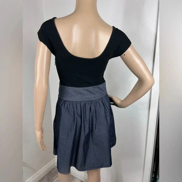 Express Mini Baby doll Y2K 90’s Style Dress Womens Size 4 Chambray Skirt - Picture 3 of 11